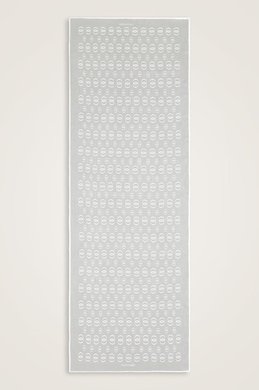 Zincir Logo Çakıl Taşı Pamuk Floş Şal 70x210