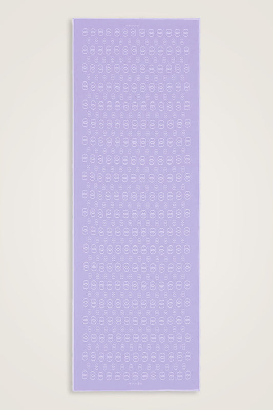 Zincir Logo Lavanta Pamuk Floş Şal 70x210