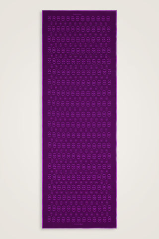 Zincir Logo Mor Pamuk Floş Şal 70x210