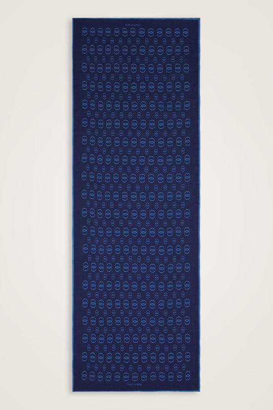 Zincir Logo Saks Pamuk Floş Şal 70x210