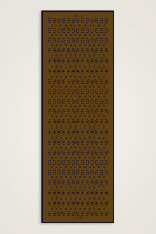 Zincir Logo Sütlü Çikolata Pamuk Floş Şal 70x210
