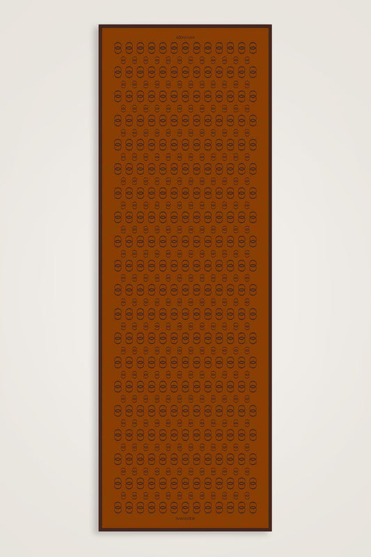 Zincir Logo Tarçın Pamuk Floş Şal 70x210