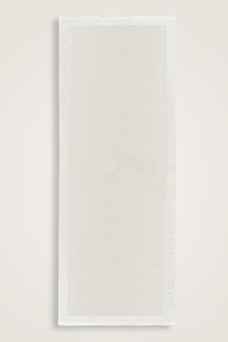 Zincir Monogram Beyaz Pamuk İpek Şal 80x210