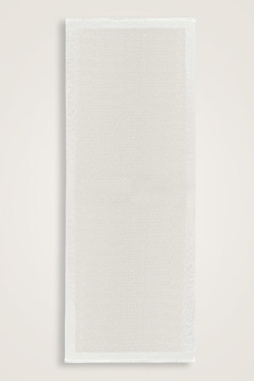 Chain Monogram Cotton Silk Shawl White