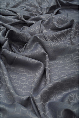 Zincir Monogram Gri Pamuk İpek Şal 80x210