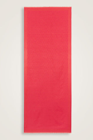 Zincir Monogram Nar Çiçeği Pamuk İpek Şal 80x210