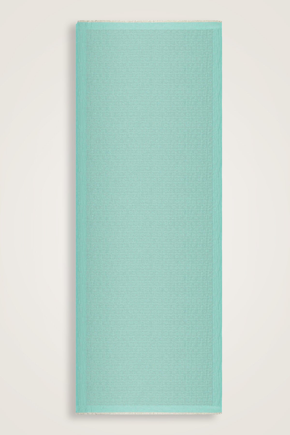 Zincir Monogram Nil Yeşili Pamuk İpek Şal 80x210