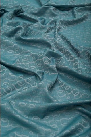 Zincir Monogram Petrol Mavisi Pamuk İpek Şal 80x210