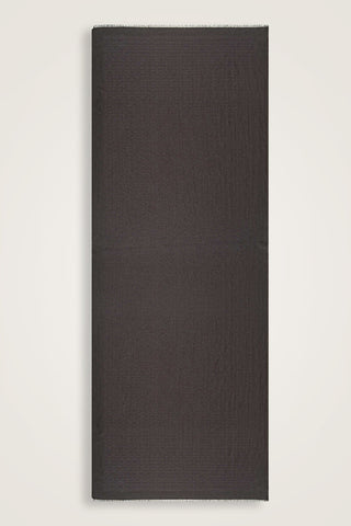 Zincir Monogram Siyah Pamuk İpek Şal 80x210