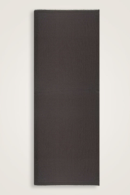 Chain Monogram Cotton Silk Shawl Black