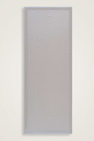 Zincir Monogram Gri Pamuk İpek Şal 80x210