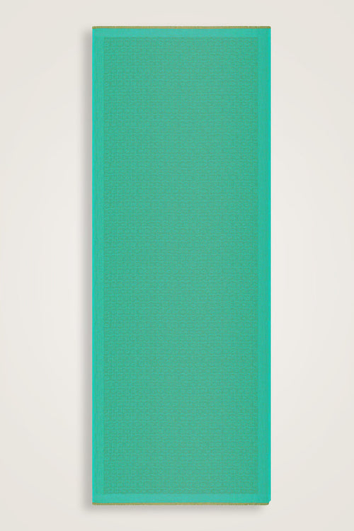 Chain Monogram Cotton Silk Shawl Emerald Green