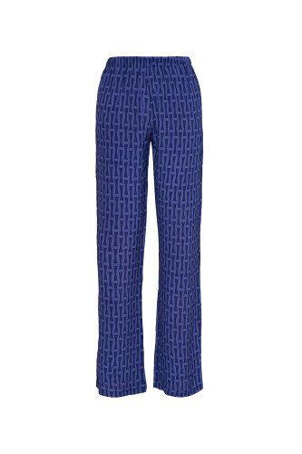 Iman I Indigo Silk Pants Pajamas 